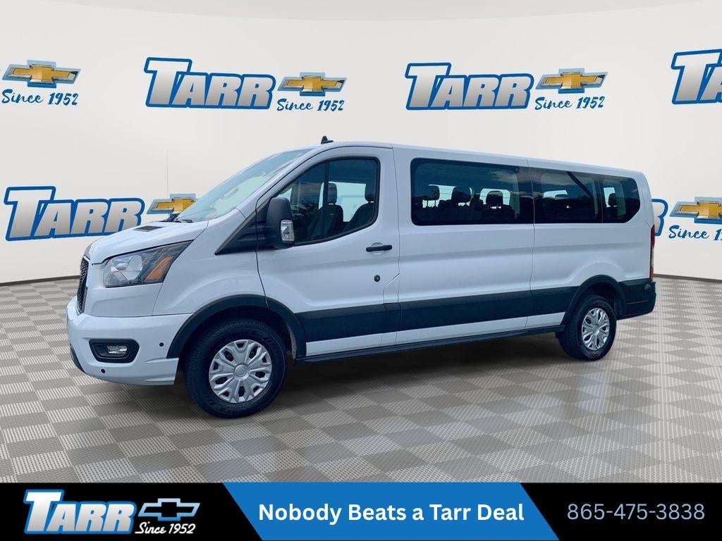 2024 Ford Transit Passenger Wagon XL in Oxford White — front three-quarter view