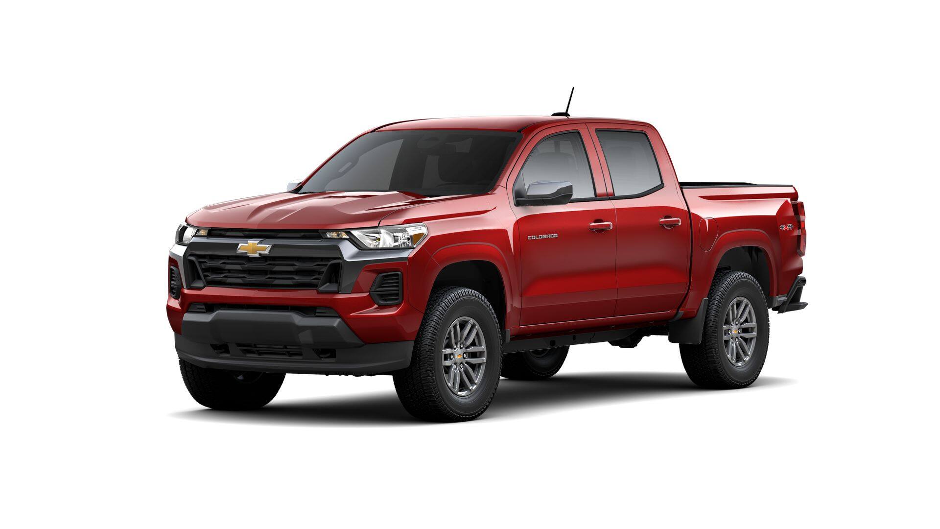 2026 Chevrolet Colorado LT in Radiant Red Tintcoat — front three-quarter view
