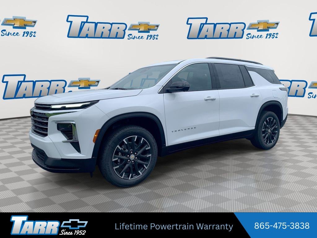 2026 Chevrolet Traverse LT in Summit White — front three-quarter view