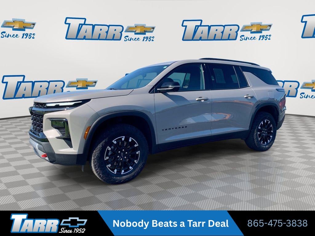 2026 Chevrolet Traverse Z71 in Sandstone Gray — front three-quarter view