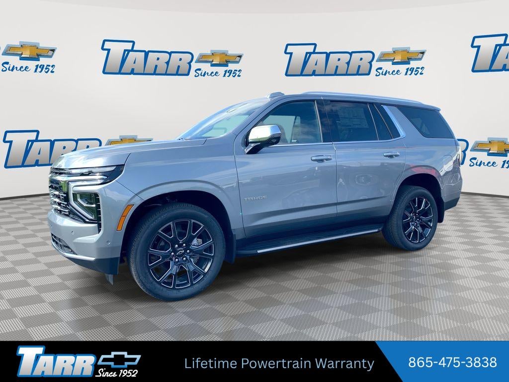 2026 Chevrolet Tahoe Premier in Sterling Gray Metallic — front three-quarter view