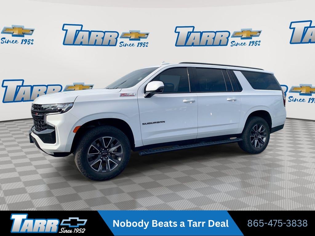 2024 Chevrolet Suburban Z71 in Summit White — front three-quarter view