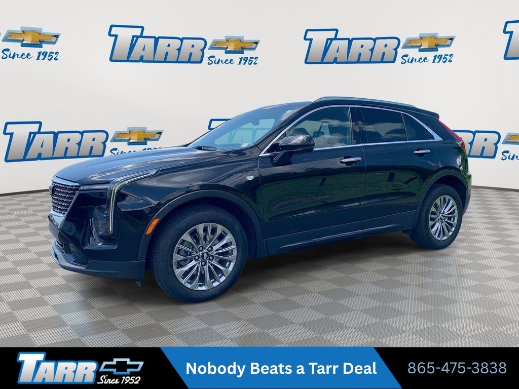 2025 Cadillac XT4 Premium Luxury in Stellar Black Metallic — front three-quarter view