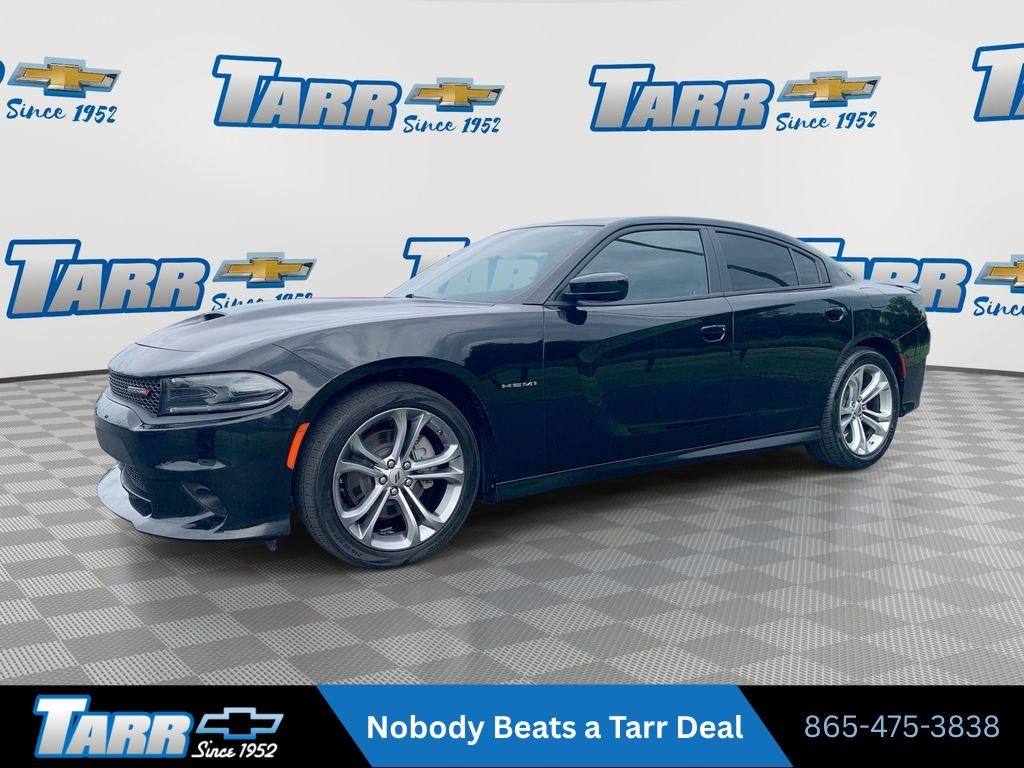 2022 Dodge Charger R/T in Pitch Black Cle — front three-quarter view