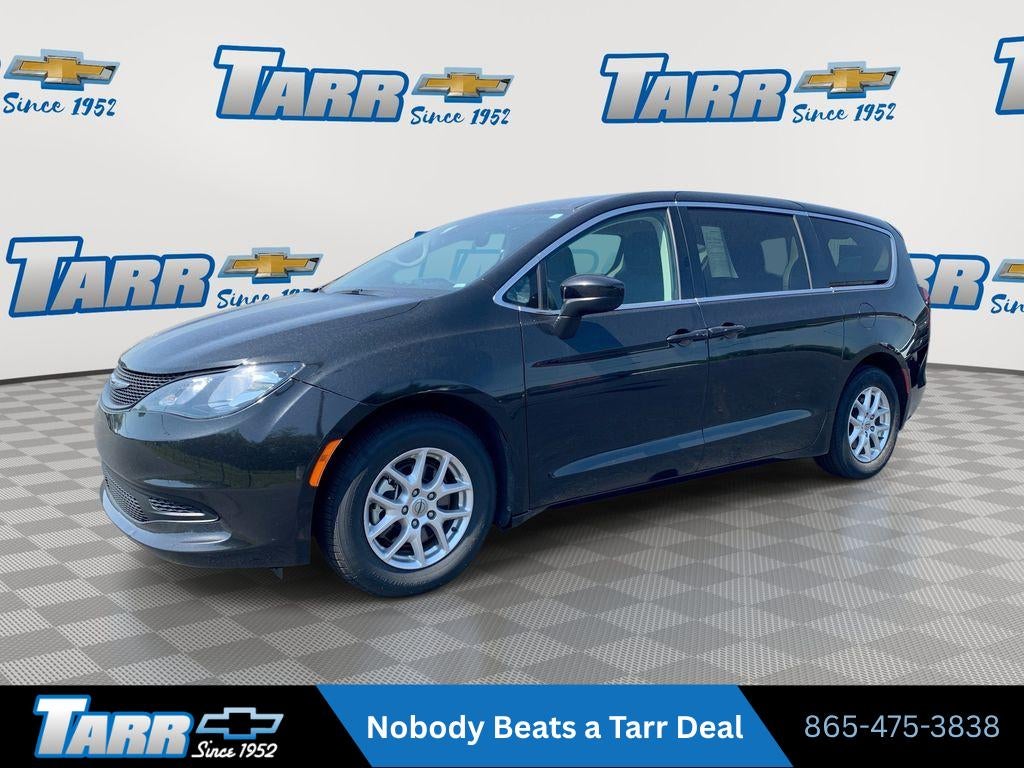2023 Chrysler Voyager LX in Black — front three-quarter view
