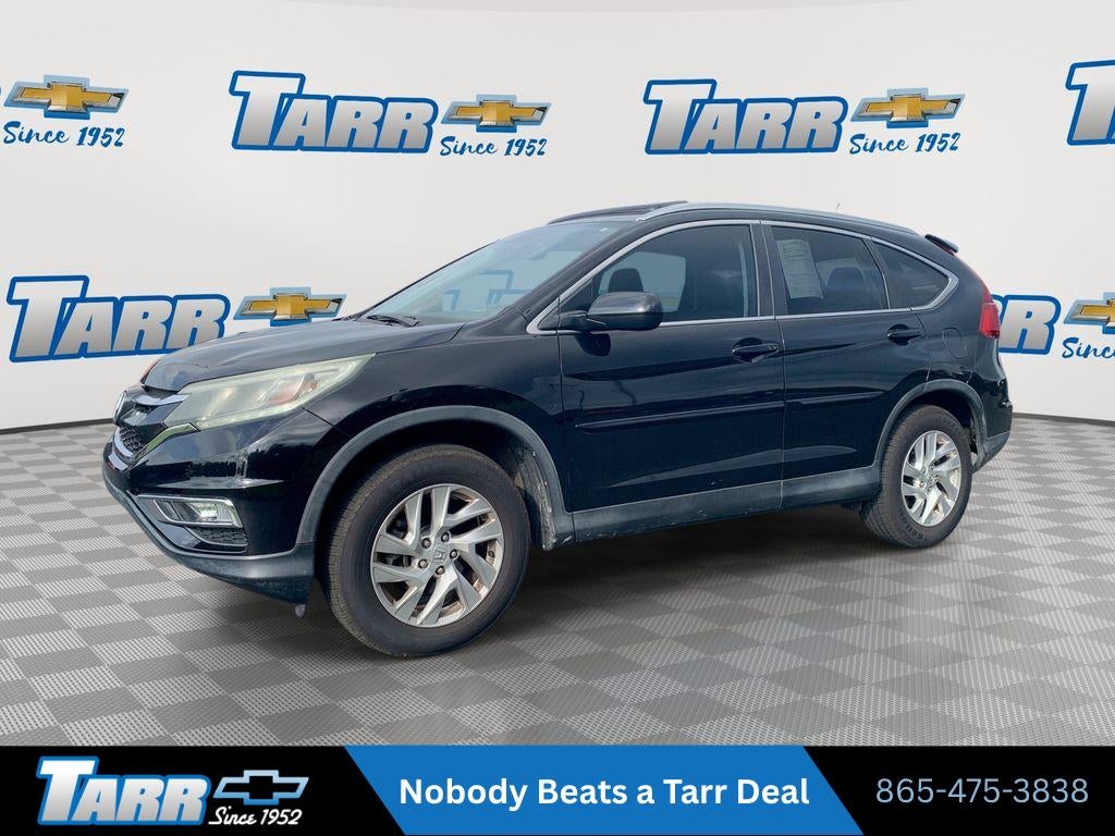 2015 Honda CR-V EX-L in Crystal Black P — front three-quarter view