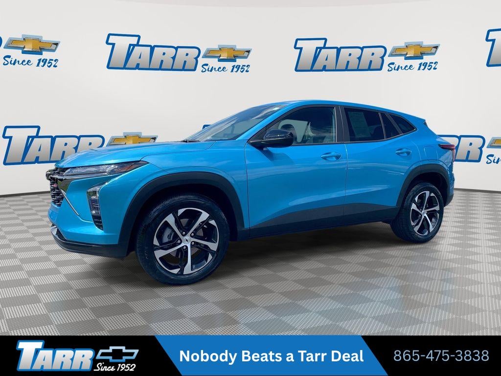 2026 Chevrolet Trax 1RS in Marina Blue Metallic — front three-quarter view